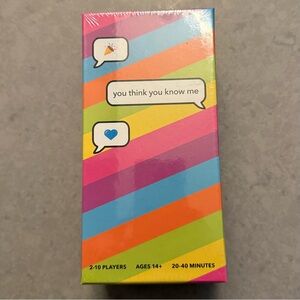 New & Sealed! You Think You Know Me Conversation Game by Pink Tiger Games